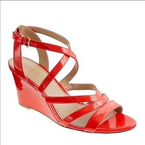 J. Crew Patent Leather Wedge Sandal Size 9